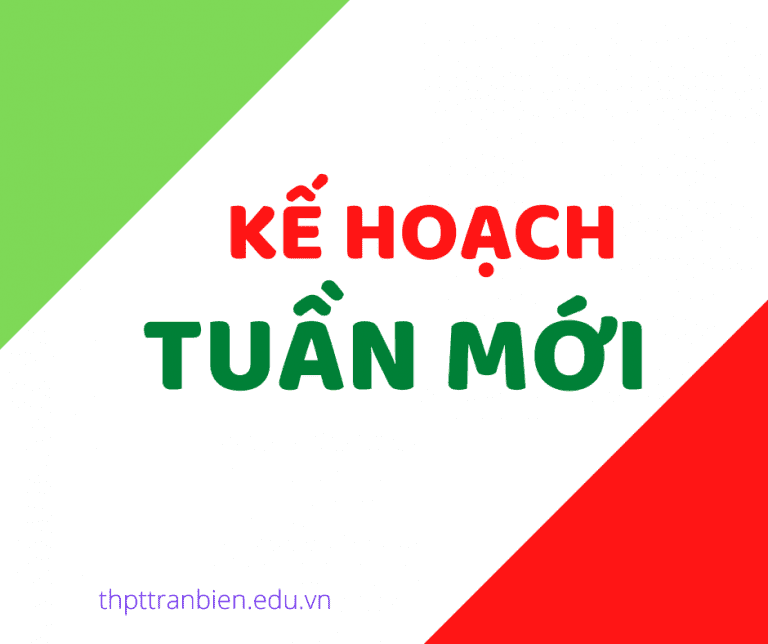 Kế hoạch tuần từ 01/6 đến 07/6/2020